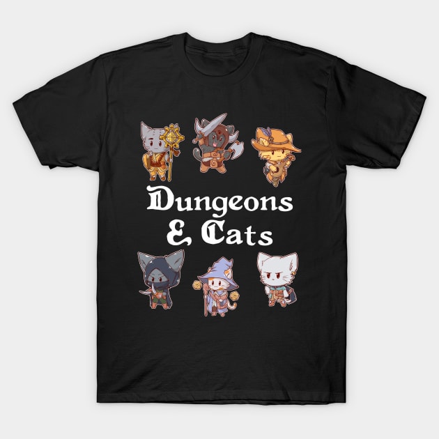 Dungeons & Cats T-Shirt by MimicGaming